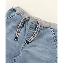 Babyhug Cotton Spandex Full Length Washed Denim Jeans - Blue