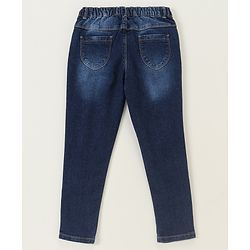 Babyhug Full Length Denim Jeans Star Pattern - Blue