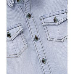 Babyhug Denim Full Sleeeves Shirt Solid Colour - Blue