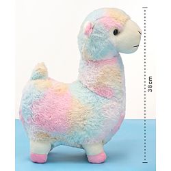 Babyhug Colourful Lama Soft Toy for Kids|Cuddly & Cozy Plush for Toddlers|Safe & durable Hug Companion|BIS Certified|Ideal Gift|Height 38 cm-Multicolour
