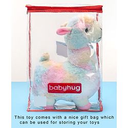 Babyhug Colourful Lama Soft Toy for Kids|Cuddly & Cozy Plush for Toddlers|Safe & durable Hug Companion|BIS Certified|Ideal Gift|Height 38 cm-Multicolour