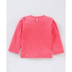 Babyhug Full Sleeves Top Penguin Print - Pink