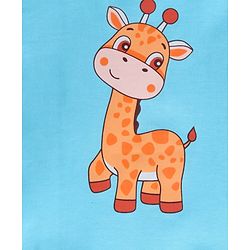 Babyhug Cotton Full Sleeves Tee Giraffe Graphic - Light Blue