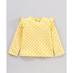 Babyhug 100% Cotton Full Sleeves Top with Graphics & Frill Detailing Pack Of 3 - Multicolor