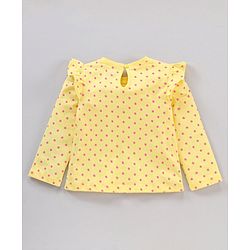 Babyhug 100% Cotton Full Sleeves Top with Graphics & Frill Detailing Pack Of 3 - Multicolor