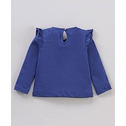 Babyhug 100% Cotton Full Sleeves Top with Graphics & Frill Detailing Pack Of 3 - Multicolor