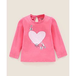 Babyhug Cotton Full Sleeves Tee Stripes Heart & Dot Print Pack of 3- Mullticolor