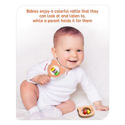 Babyhug Wooden Teething Rattle Toy Pack Of 3 - Multicolour