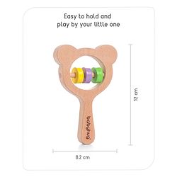 Babyhug Wooden Teething Rattle Toy Pack Of 3 - Multicolour