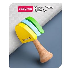 Babyhug Wooden Castanet Rattle Toy - Multicolour