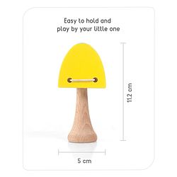 Babyhug Wooden Castanet Rattle Toy - Multicolour