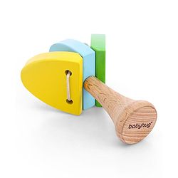 Babyhug Wooden Castanet Rattle Toy - Multicolour