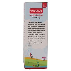 Babyhug Wooden Castanet Rattle Toy - Multicolour