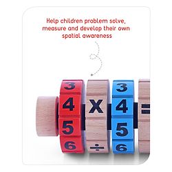 Babyhug Montessori  Wooden Maths Calculator - Multicolour