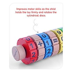 Babyhug Montessori  Wooden Maths Calculator - Multicolour