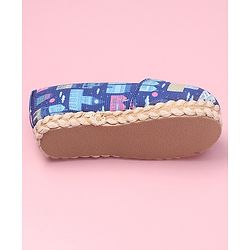 Cute Walk by Babyhug Ethnic Wear Mojaris City Print - Blue