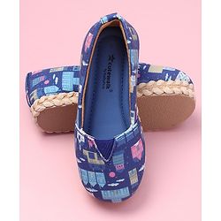 Cute Walk by Babyhug Ethnic Wear Mojaris City Print - Blue