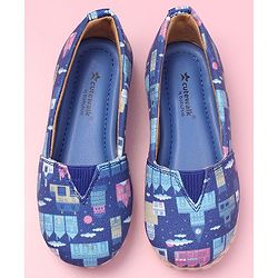 Cute Walk by Babyhug Ethnic Wear Mojaris City Print - Blue