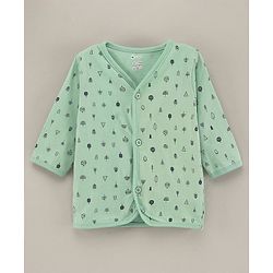 Babyhug Sleeveless Sequin Embellished Party Dress with Floral Applique - Mint