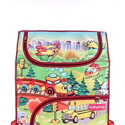 Babyhug Foldable 5 Shelf Almirah With Wheels Baby Car Theme - Red