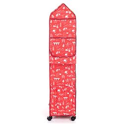 Babyhug Foldable 5 Shelf Almirah With Wheels Baby Car Theme - Red