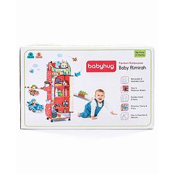 Babyhug Foldable 5 Shelf Almirah With Wheels Baby Car Theme - Red
