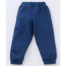 Babyhug Cotton Knit Full Sleeves Sweatshirt & Lounge Pant Set Scenery Print - Orange Blue