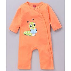 Babyhug 100% Cotton Full Sleeves Rompers Bee Printed Pack of 2 - Multicolour
