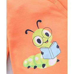 Babyhug 100% Cotton Full Sleeves Rompers Bee Printed Pack of 2 - Multicolour
