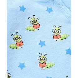 Babyhug 100% Cotton Full Sleeves Rompers Bee Printed Pack of 2 - Multicolour