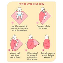 Babyhug 100% Cotton Hooded  Wrapper Car Print - Red & White