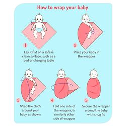 Babyhug 100% Cotton Hooded  Wrapper Car Print - Red & White