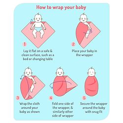 Babyhug 100% Cotton Hooded  Wrapper Car Print - Red & White