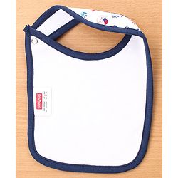 Babyhug Cotton Snap Buttons Closure Bear Print Pack of 2 - Blue & White