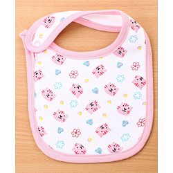 Babyhug Cotton Snap Buttons Closure Bear Print Pack of 2 - Blue & White