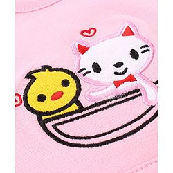 Babyhug Cotton Snap Buttons Closure Bear Print Pack of 2 - Blue & White