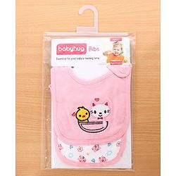 Babyhug Cotton Snap Buttons Closure Bear Print Pack of 2 - Blue & White