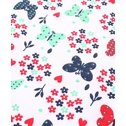 Babyhug Cotton Snap Buttons Closure Bear Print Pack of 2 - Blue & White