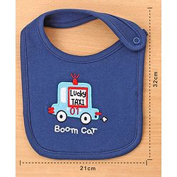 Babyhug Cotton Snap Buttons Closure Bear Print Pack of 2 - Blue & White