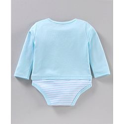 Babyhug 100% Cotton Onesie Cow Print - Blue