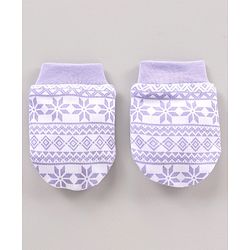 Babyhug Full Sleeves Onesies with Leggings Cap Mittens & Booties - Purple
