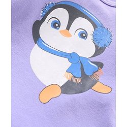 Babyhug Full Sleeves Onesies with Leggings Cap Mittens & Booties - Purple
