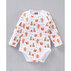 Babyhug Cotton Full Sleeves Onesies with Leggings with Cap Mittens & Booties Printed - Mulicolour