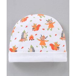 Babyhug Cotton Full Sleeves Onesies with Leggings with Cap Mittens & Booties Printed - Mulicolour