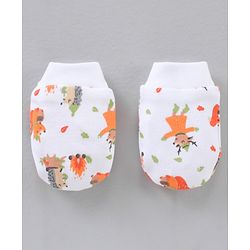 Babyhug Cotton Full Sleeves Onesies with Leggings with Cap Mittens & Booties Printed - Mulicolour