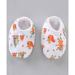 Babyhug Cotton Full Sleeves Onesies with Leggings with Cap Mittens & Booties Printed - Mulicolour