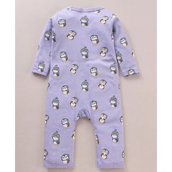 Babyhug 100% Cotton Knit Full Sleeves Penguin Printed Romper Pack of 2 - Multicolour