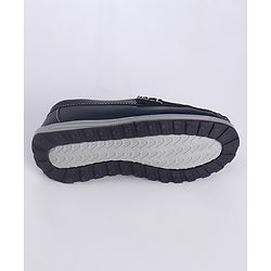 Cute Walk by Babyhug Slip On Solid Formal Shoes with Chain Link - Navy Blue