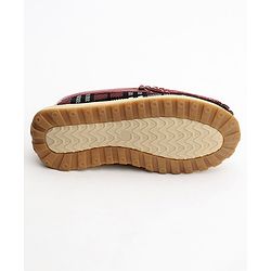 Cute Walk by Babyhug Slip On Checks Formal Shoes with Chain Link - Red