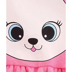 Babyhug Full Sleeves 100% Cotton Frock Style Onesie Heart Print - Pink